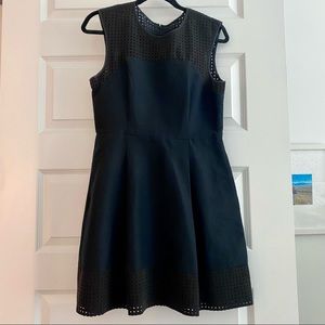 J.Crew Black Dress with Lattice Detail